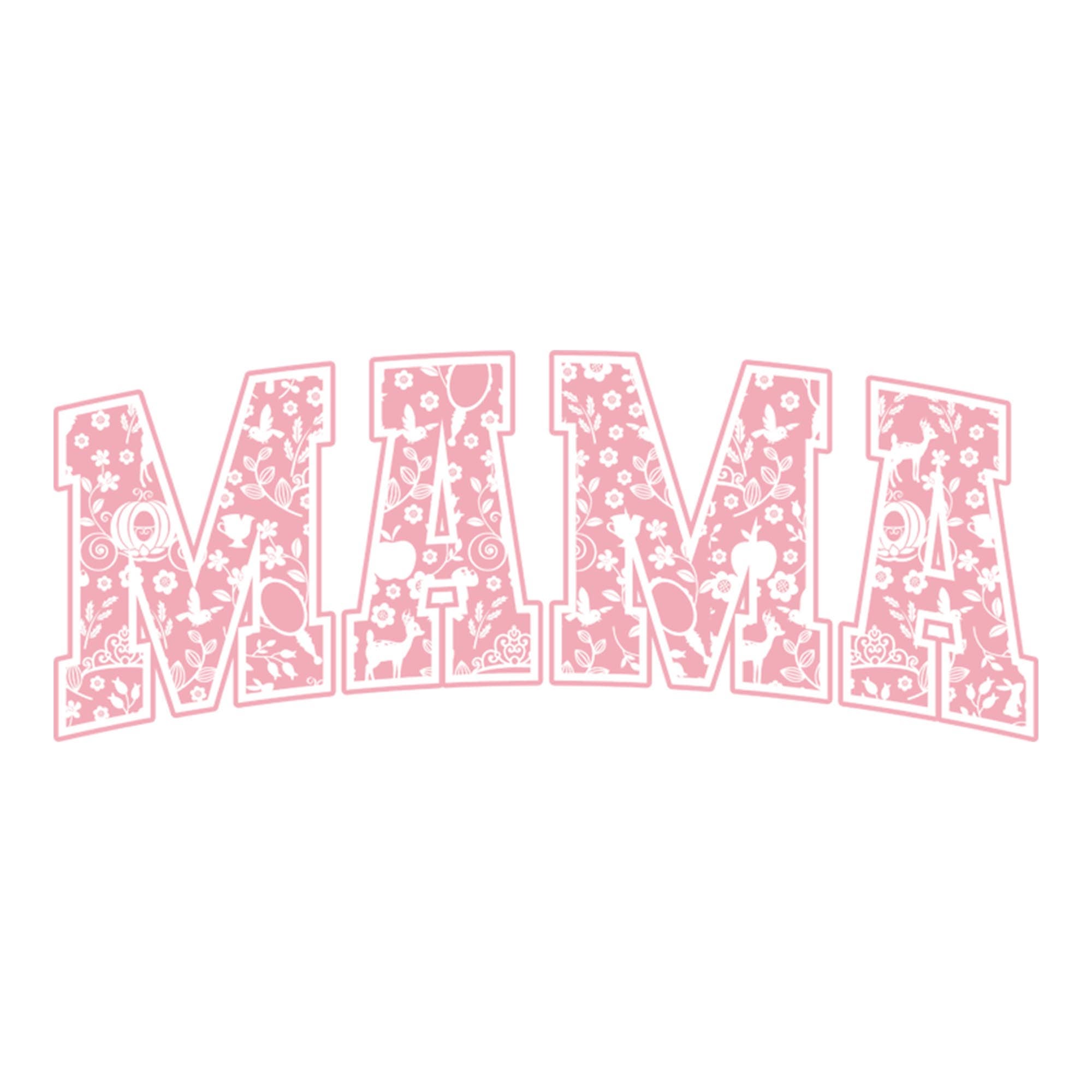 Women's Disney Mama Collegiate Items Pattern  Graphic T-Shirt - image 2