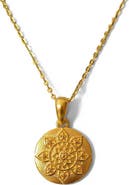 Mantra I Am Worthy mandala necklace