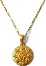 Mantra I Am Worthy mandala necklace