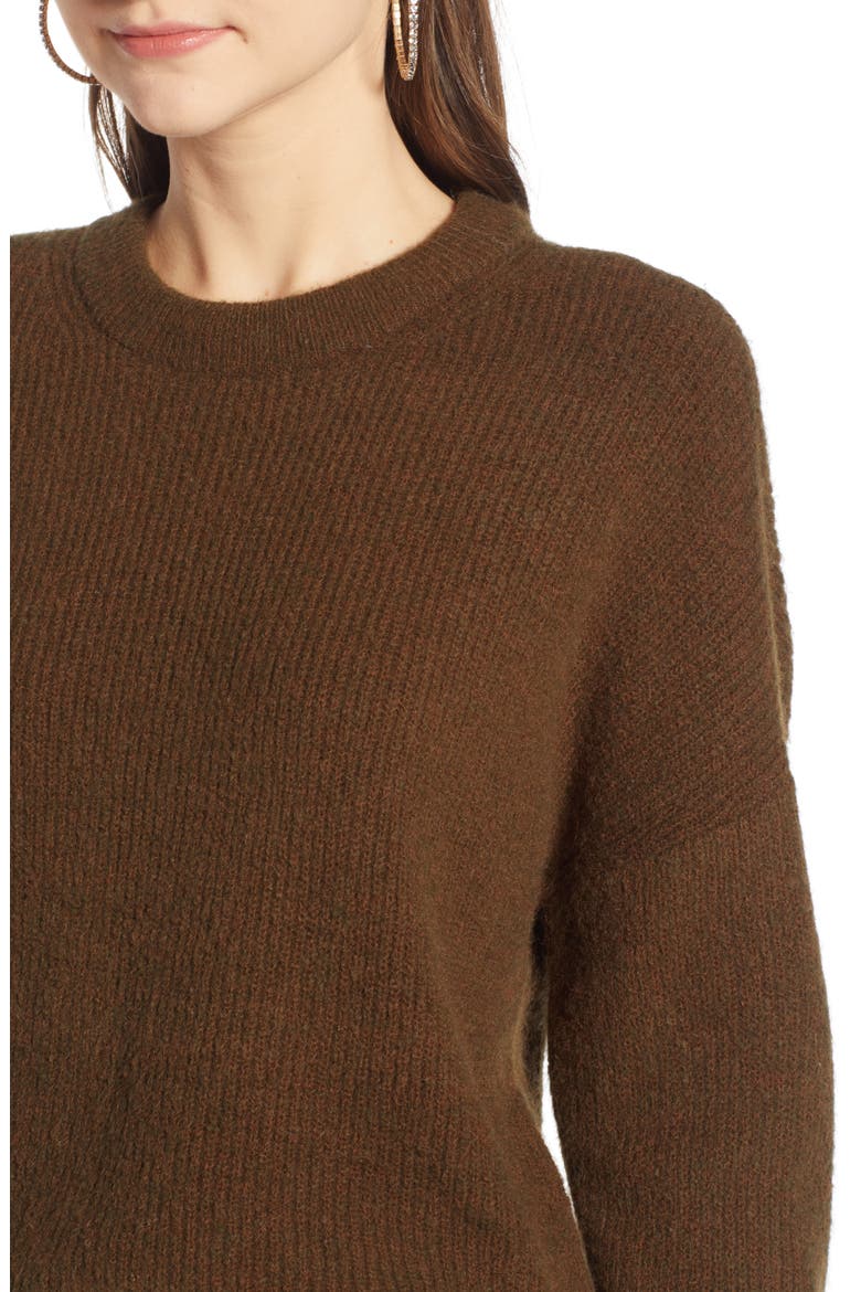 Fuzzy Oversize Sweater (Nordstrom Exclusive), Alternate, color, GREEN BRONZE