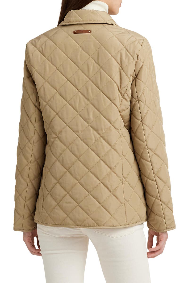 Lauren Ralph Lauren Crest Logo Recycled Shell Diamond Quilted Jacket, Alternate, color,