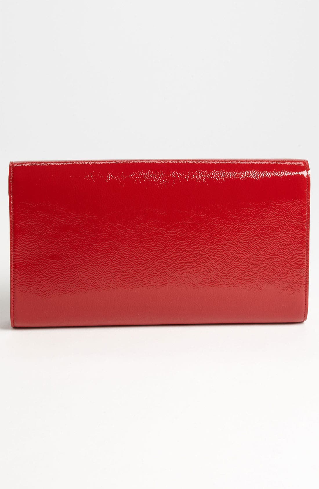 'Belle de Jour' Patent Leather Clutch, Alternate, color, ROUGE