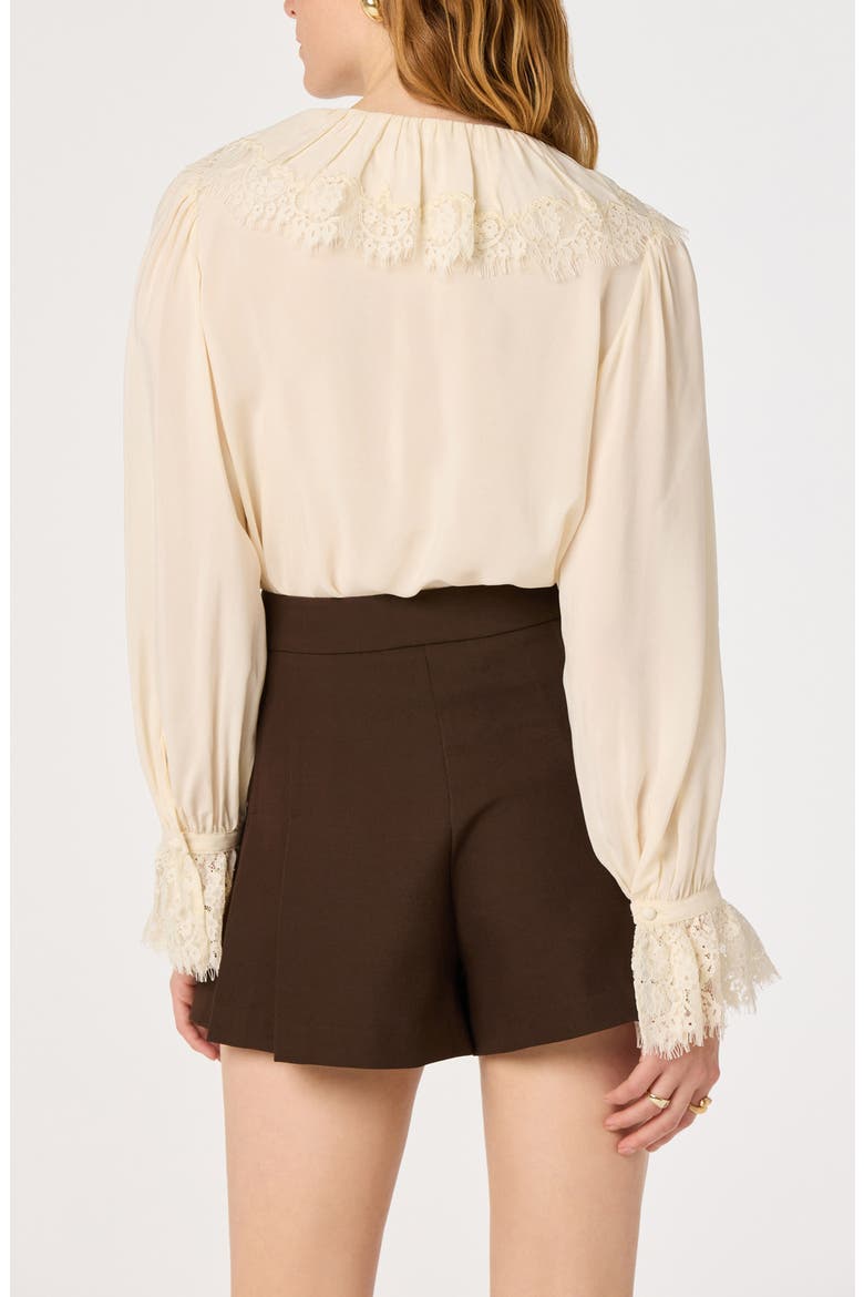 Emberly Lace Trim Top, Alternate, color, CREAM