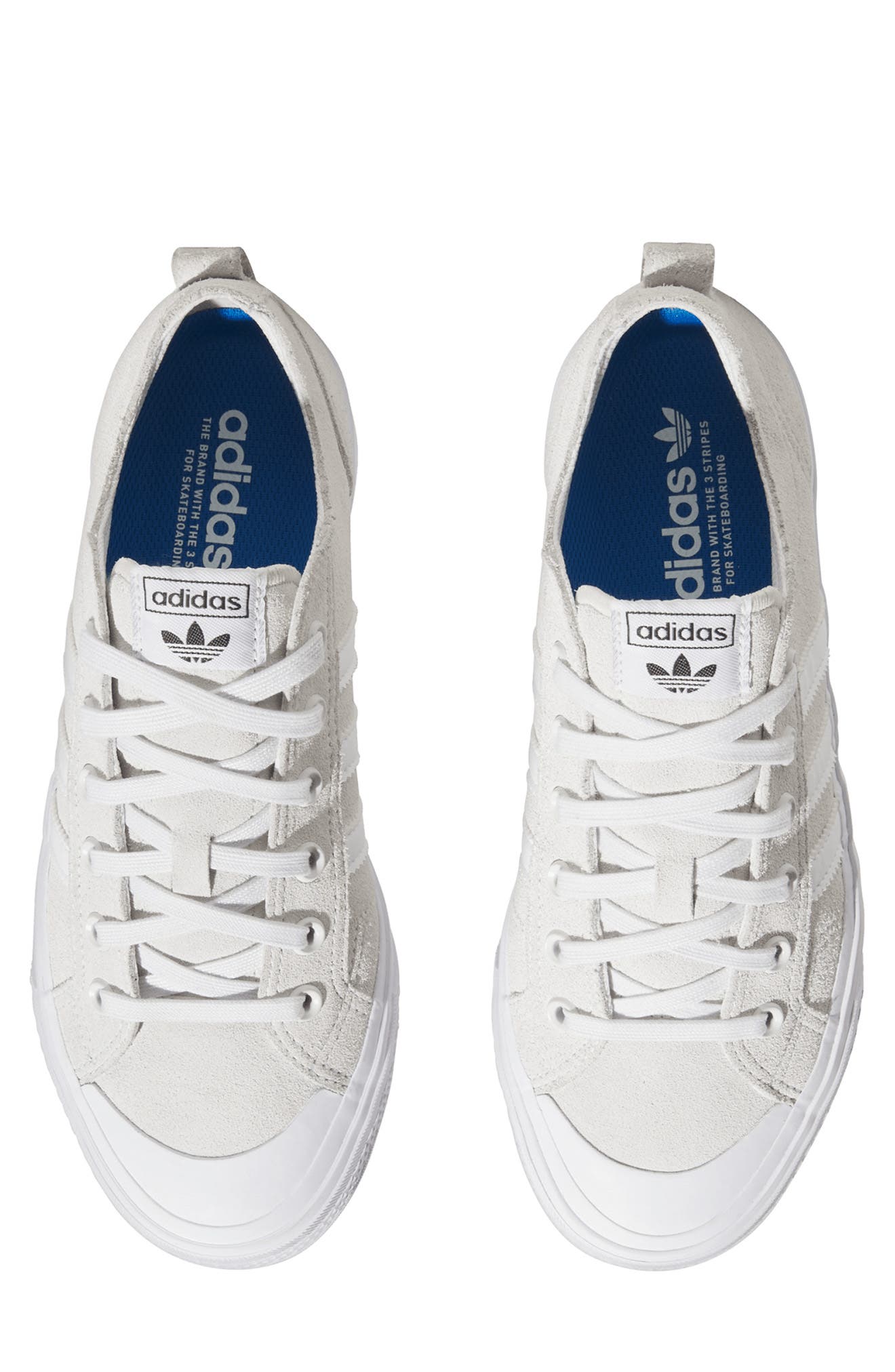 adidas Nizza ADV Low Top Sneaker, Alternate, color, Crystal White/ White