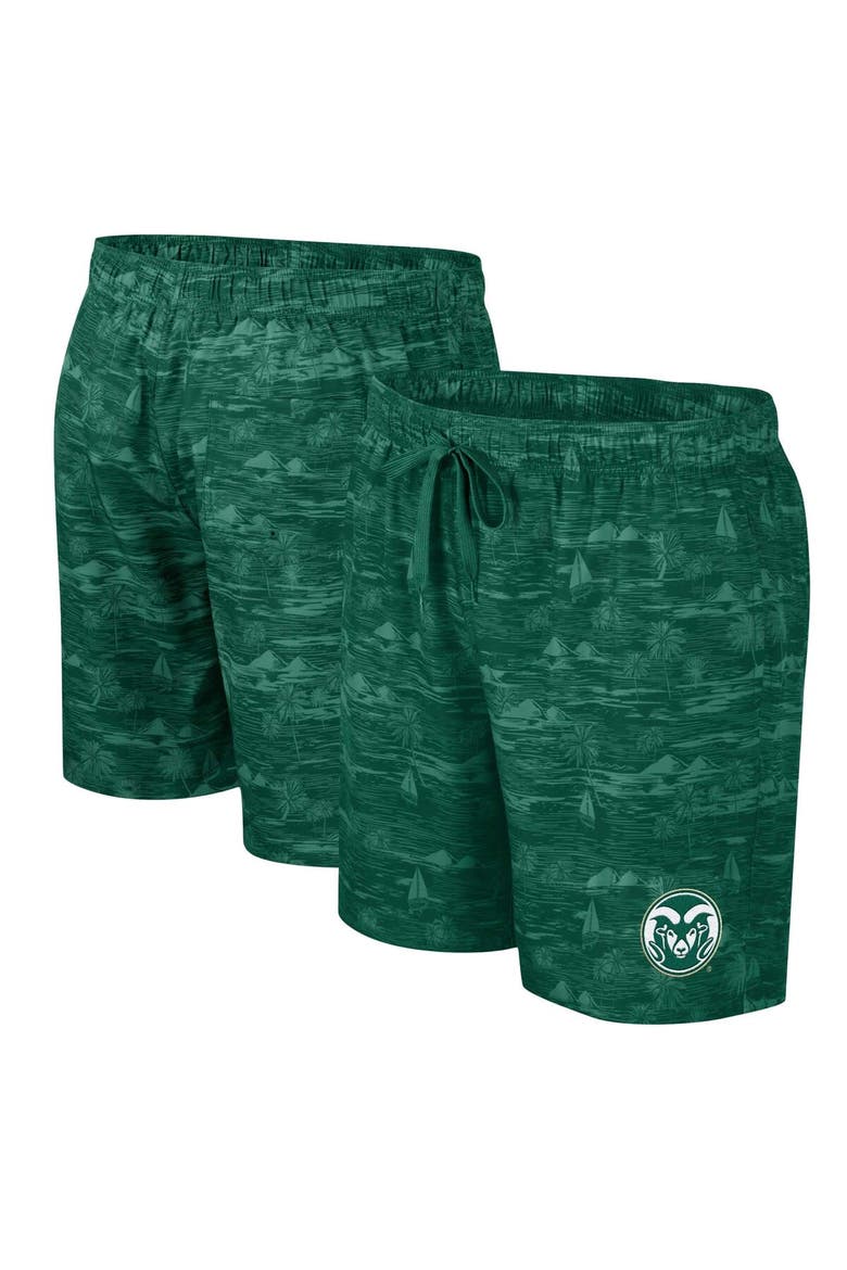 Men's Colosseum Green Colorado State Rams Ozark Swim Shorts, Main, color, Green