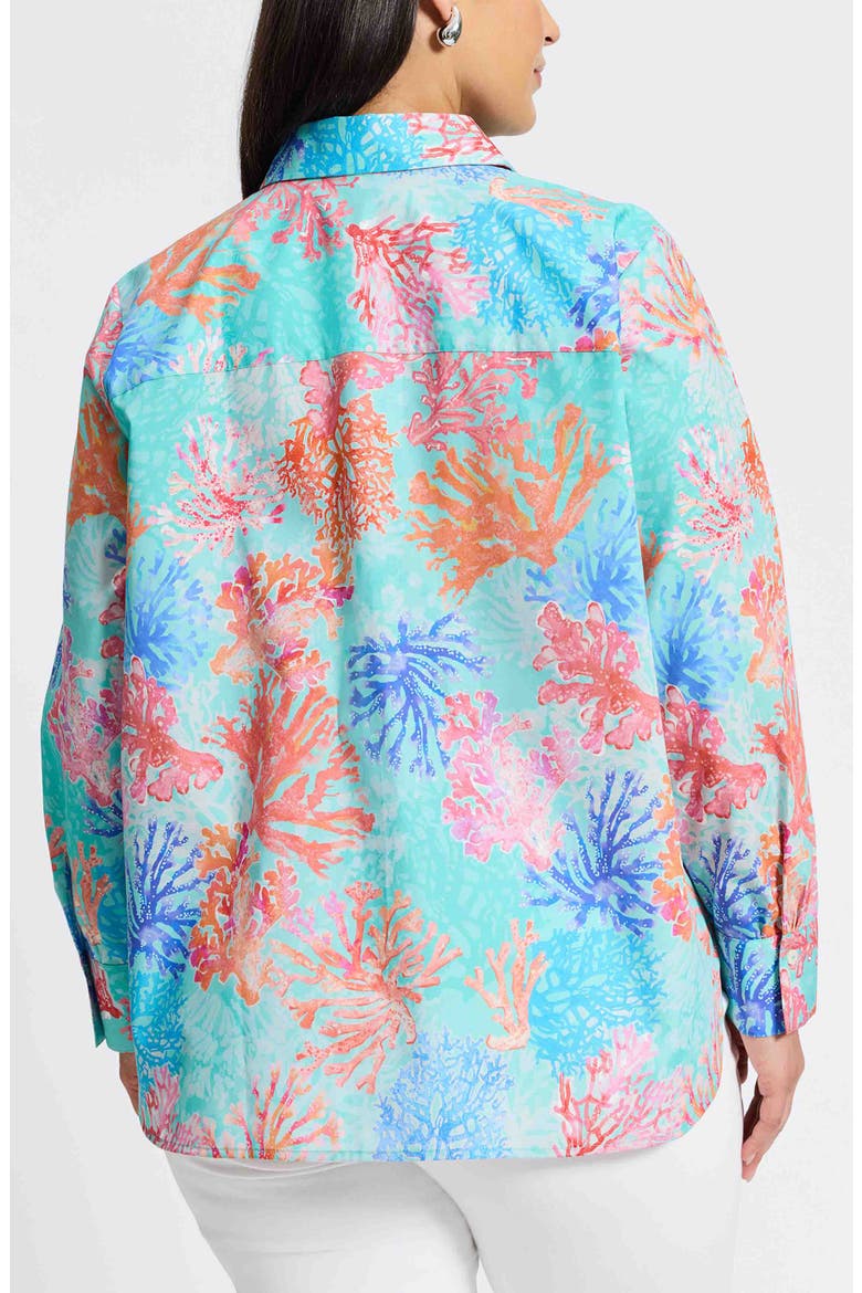 Meghan Cotton Button-Up Shirt, Alternate, color, BLUE MULTI
