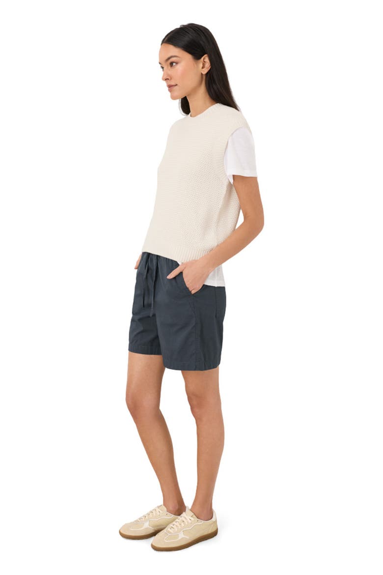 Organic Cotton Stretch Poplin Short, Alternate, color, Steel Blue