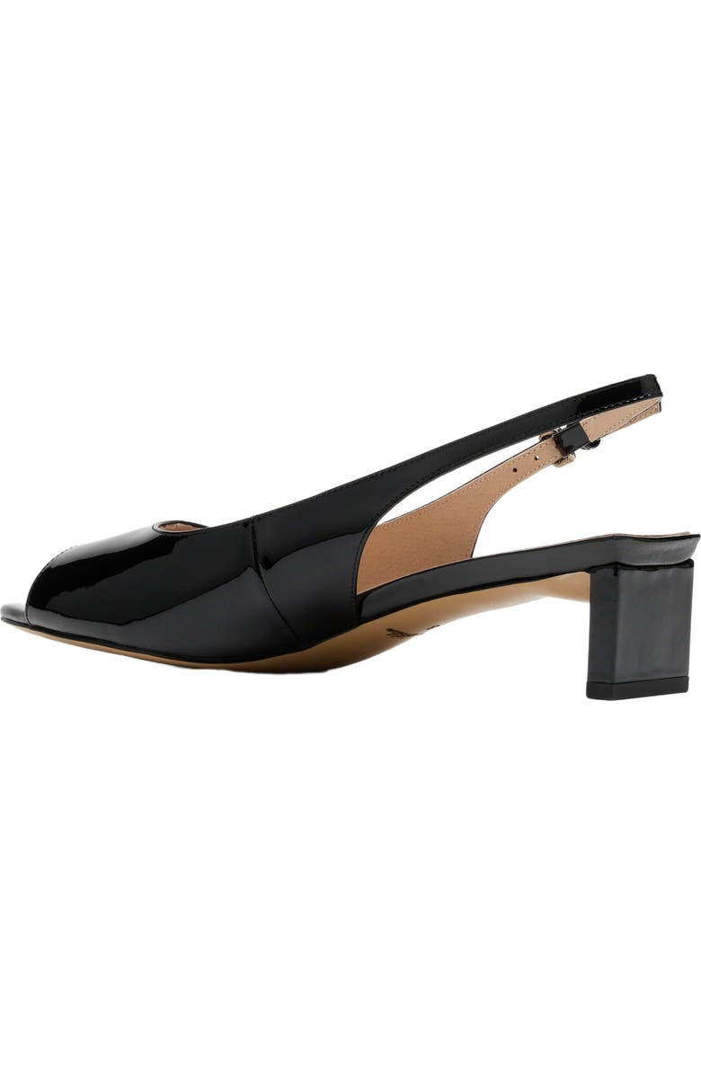 MARC NOLAN Carmen Slingback Peep Toe Heels, Alternate, color, Black Patent