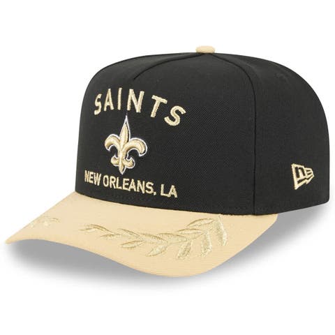 Men's New Era  Black/Gold New Orleans Saints 2025 NFL Draft A-Frame 9FIFTY Snapback Hat