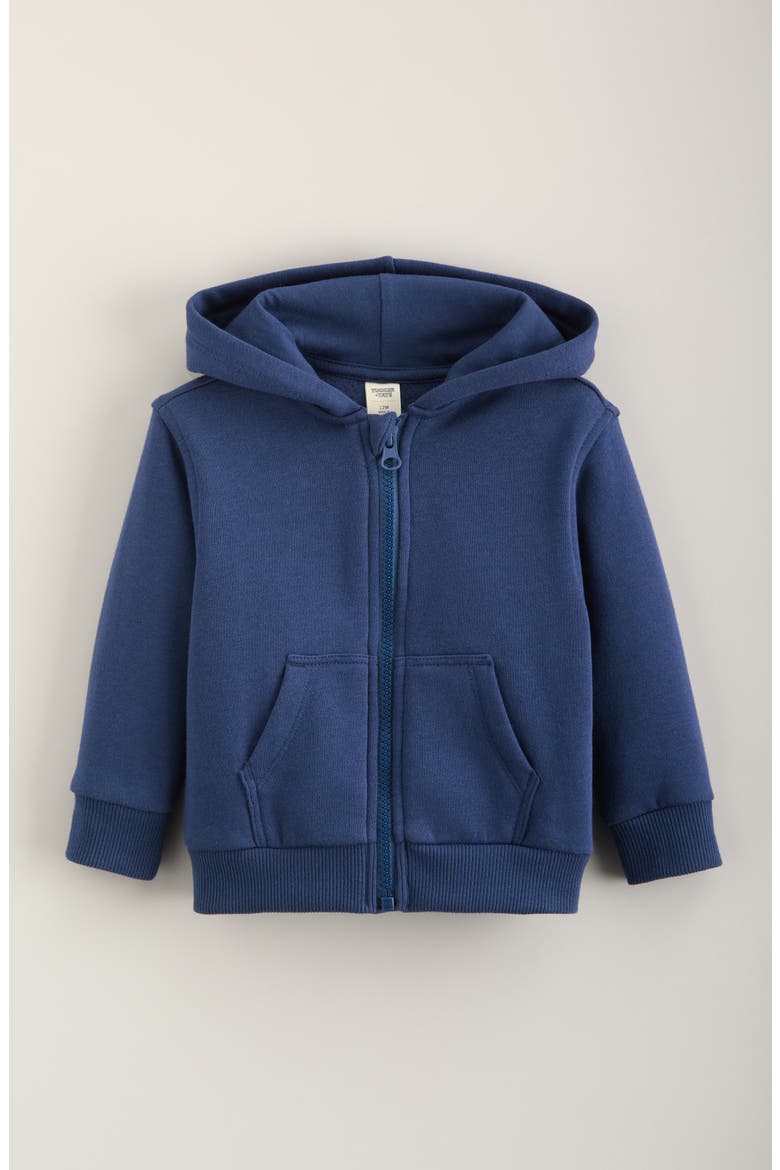 Kids' Zip-Up Fleece Hoodie, Main, color, NAVY DENIM