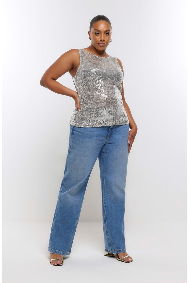 Sequin Tank, Alternate, color, SILVER