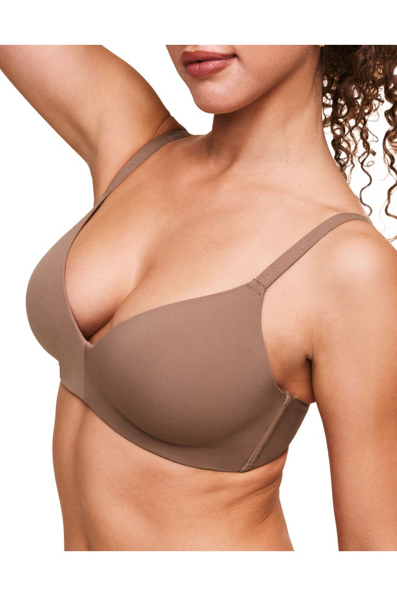 Valory Contour Plunge Bra, Alternate, color, Medium beige