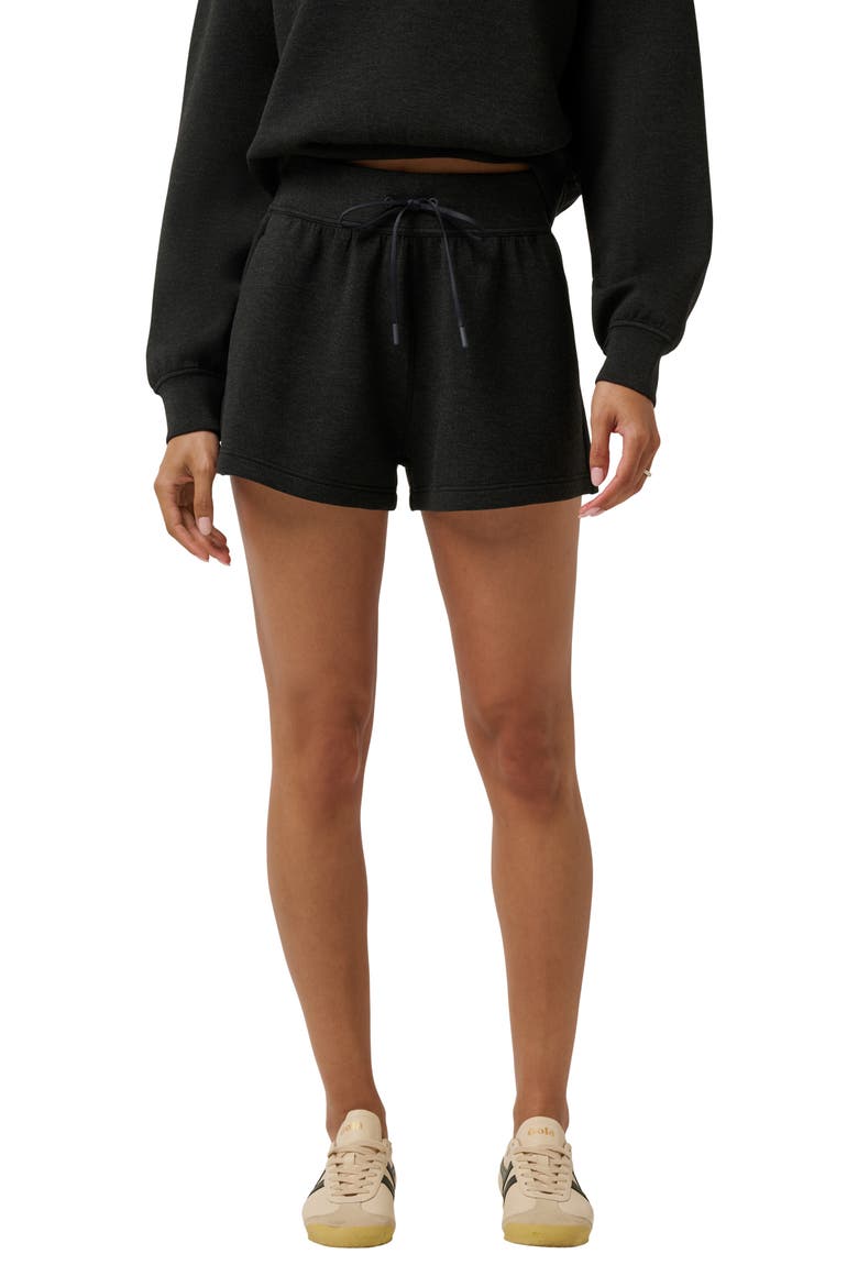 Cloudscape Sweat Shorts, Main, color, BLACK