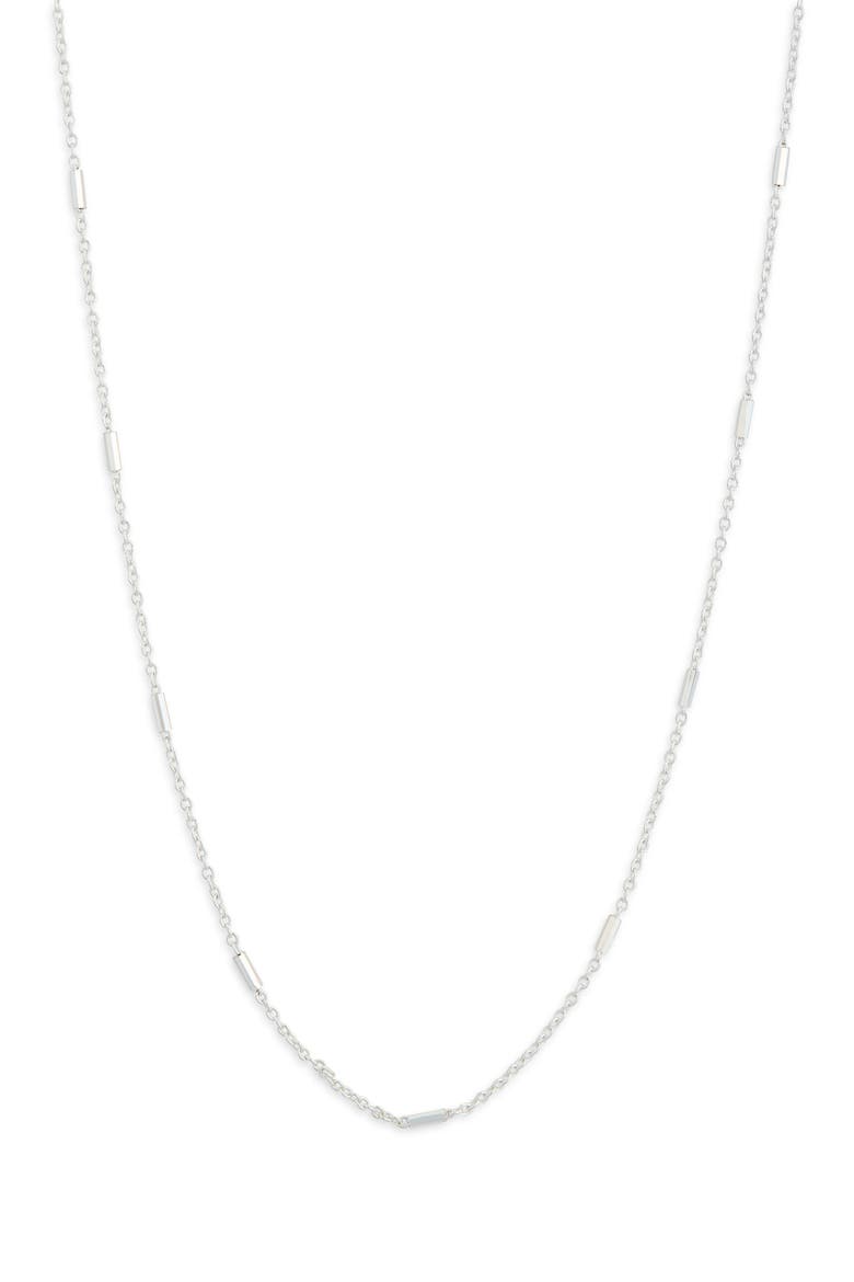 Station Bar Necklace, Alternate, color, SILVER