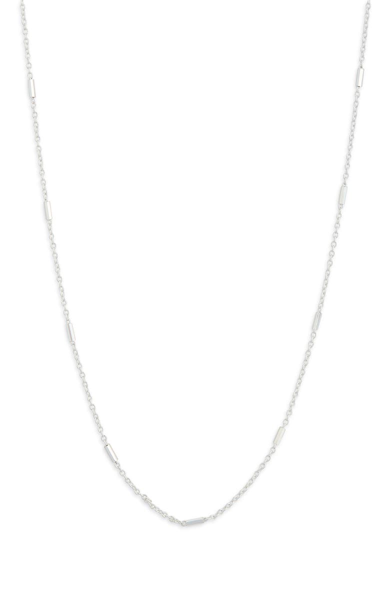 Argento Vivo Sterling Silver Station Bar Necklace, Alternate, color, Silver