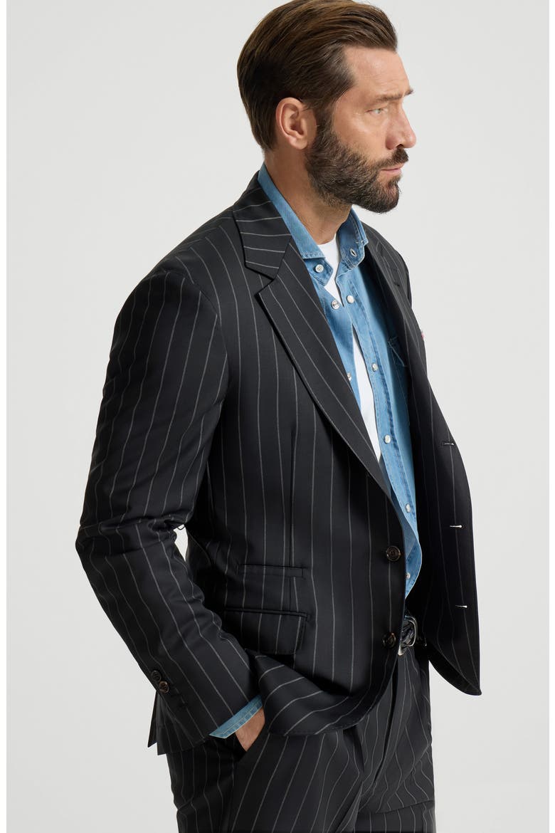 Virgin wool blazer, Alternate, color, Black