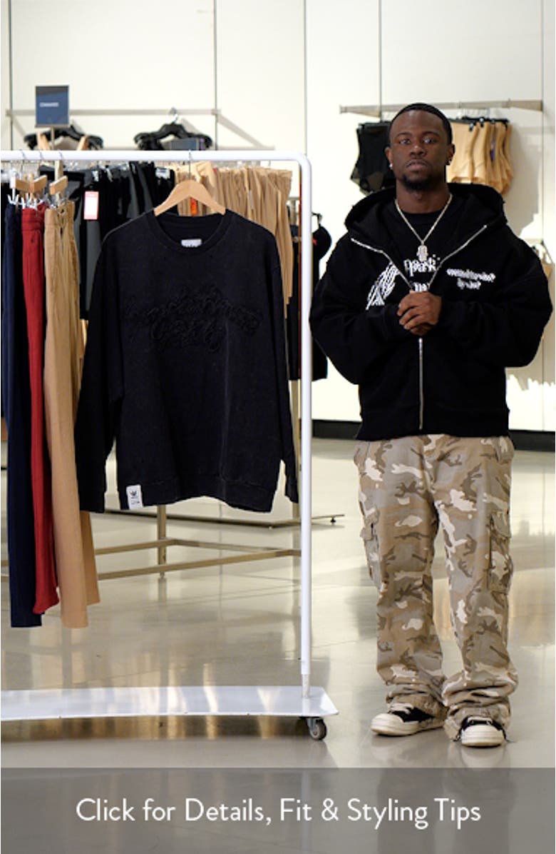 Distressed Appliqué Sweatshirt, sales video thumbnail