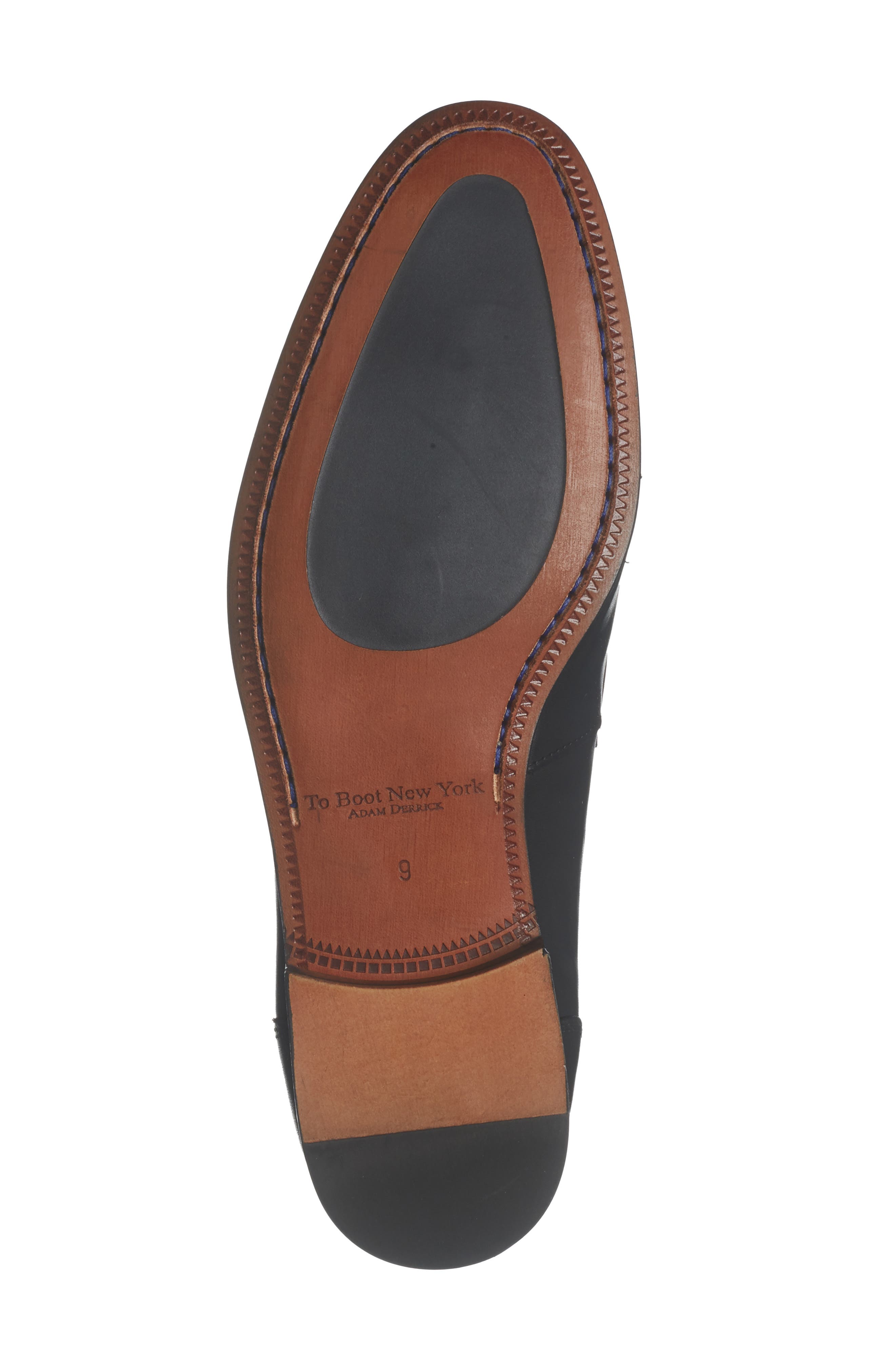 Deville Leather Penny Loafer, Alternate, color, BLACK