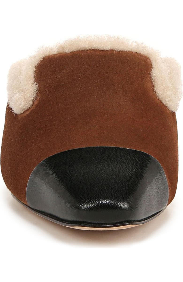 Veronica Beard Cecile Genuine Shearling Mule, Alternate, color, Cedar/ Black