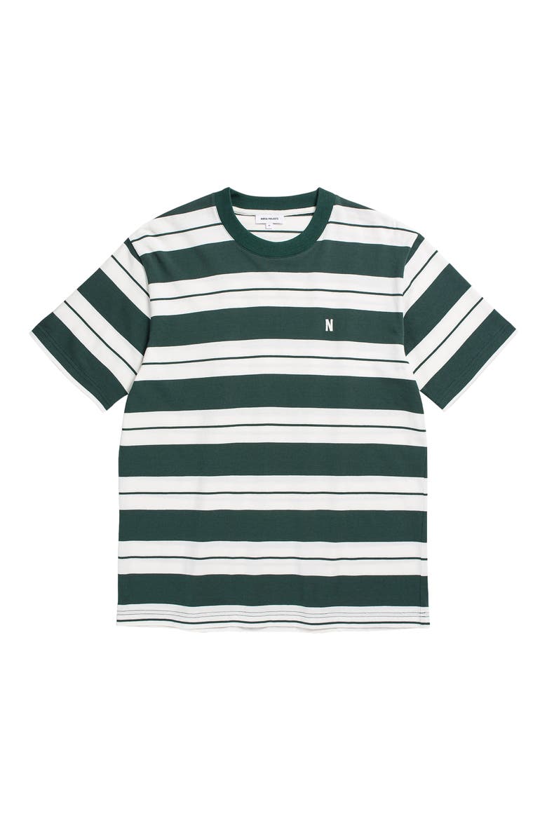 Johannes Varsity Stripe Organic Cotton T-Shirt, Main, color, VARSITY GREEN