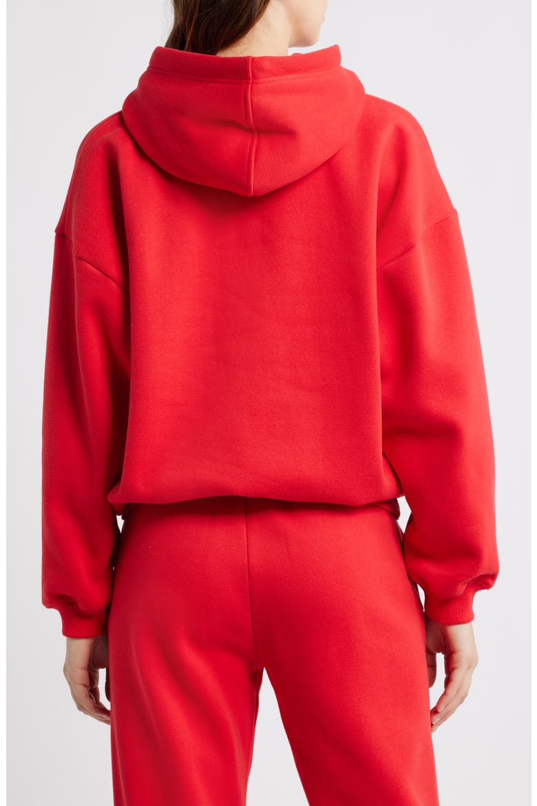Logo Recycled Cotton Blend Graphic Hoodie, Alternate, color, RED