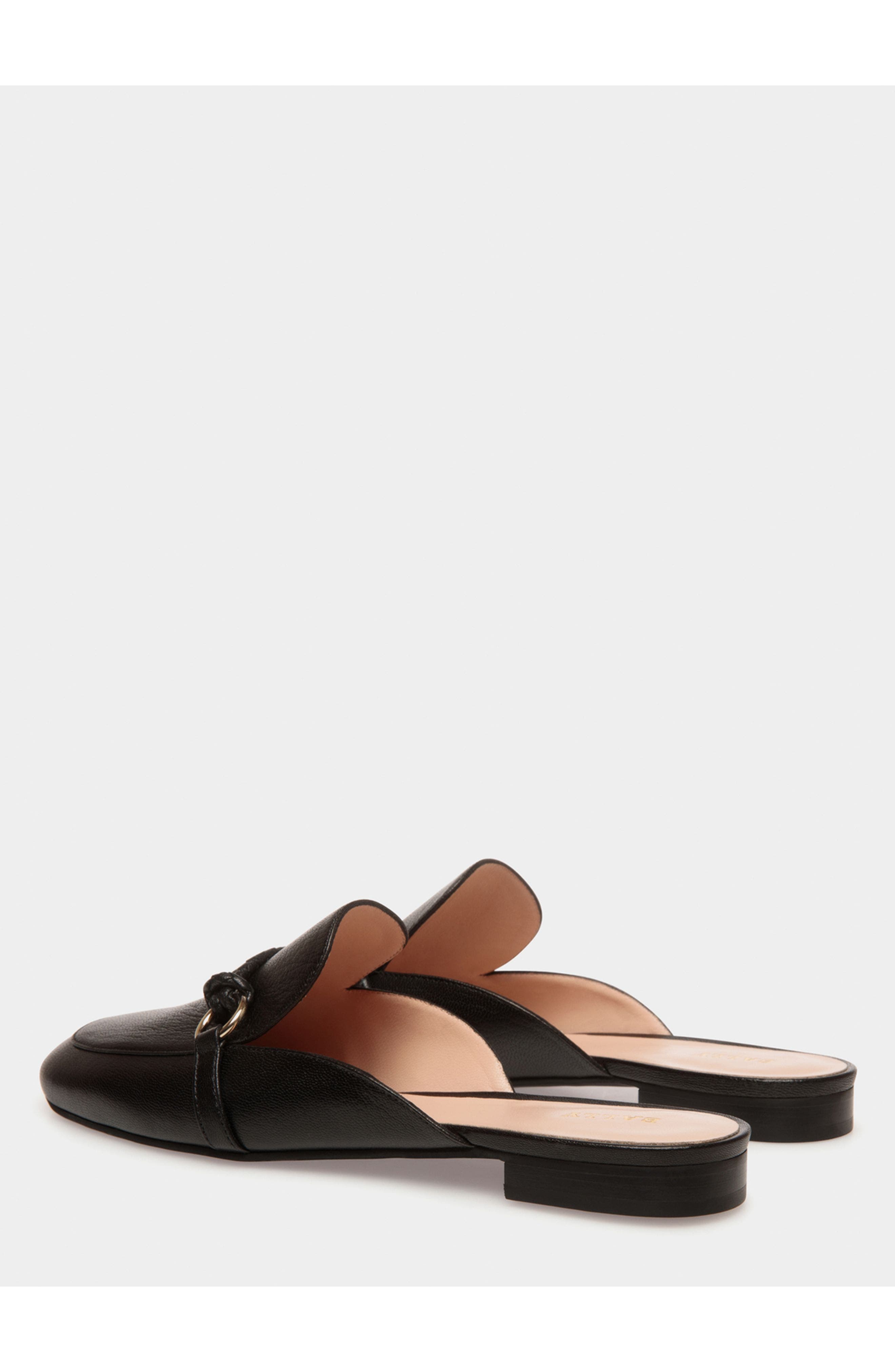 Bally Slipper in Grained Leather, Alternate, color, Black