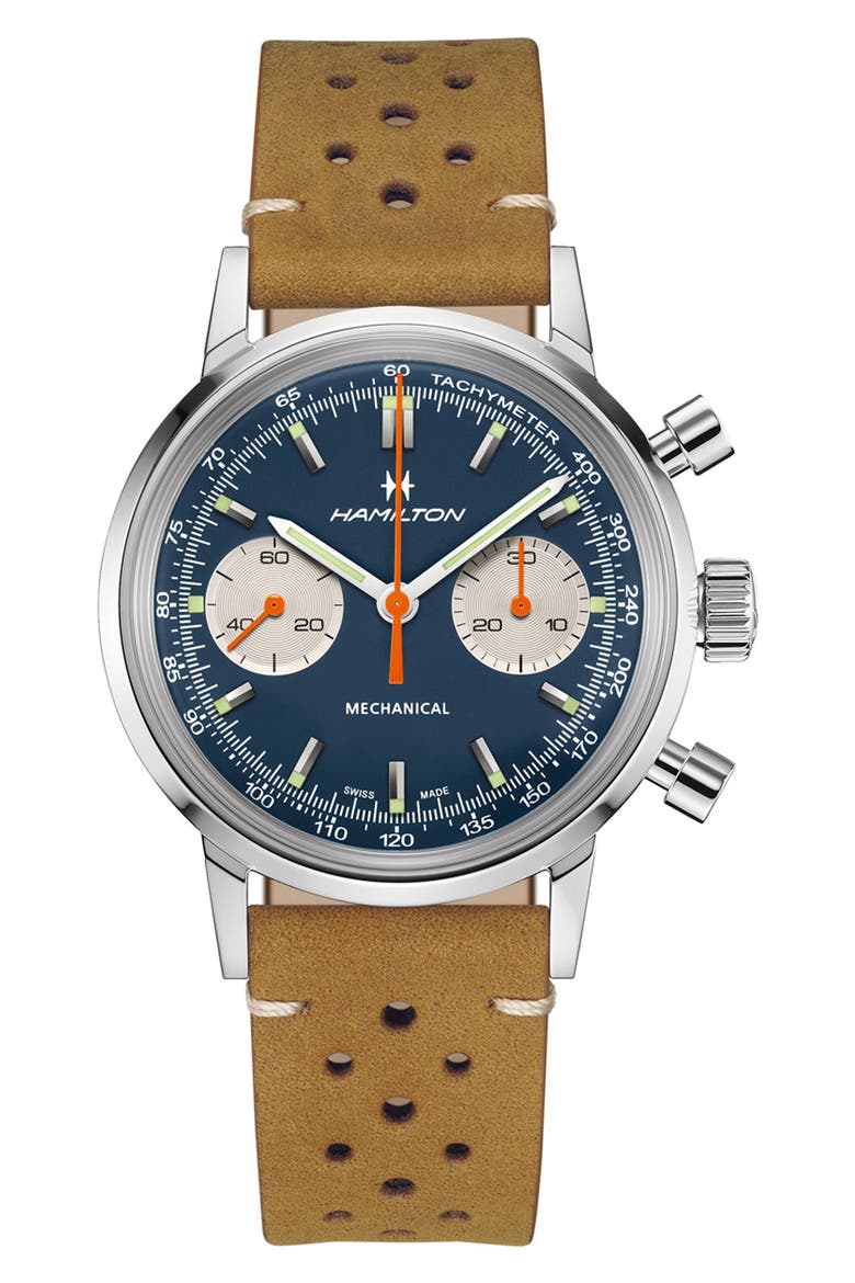 American Classic Intra‑Matic Chronograph Watch Gift Set, 40mm, Main, color, BLUE