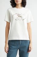 Burberry Frankie Embroidered EKD Stamp Cotton T-Shirt