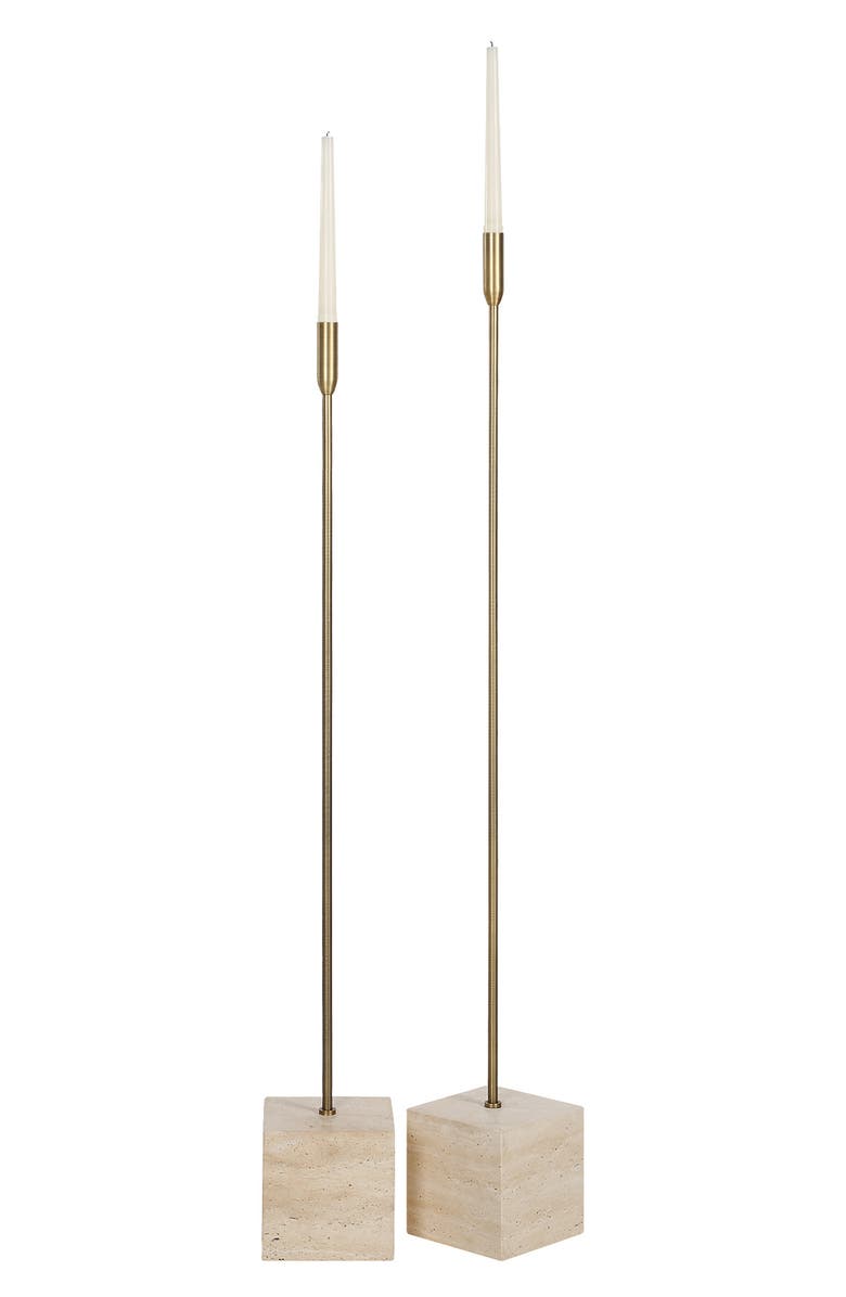 Renwil Chambers Floor Set of 2 Stone Candle Holder, Main, color,