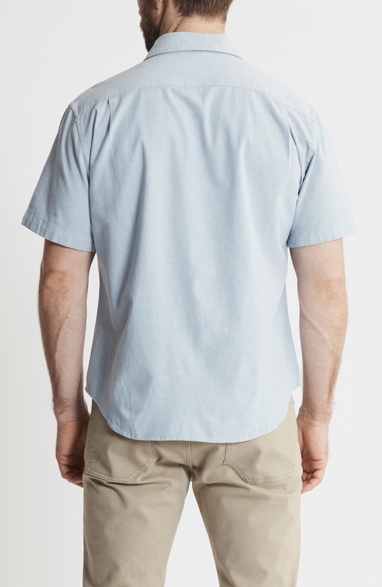 JACHS Classic Oxford Short Sleeve Button-Up Shirt, Alternate, color, Light Blue