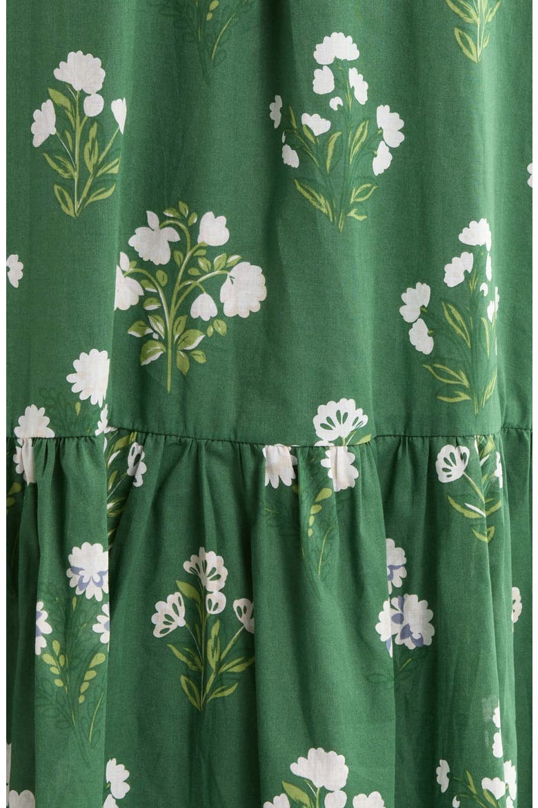 Kestrel Placed Floral Cotton Maxi Sundress, Alternate, color, CREAM-GREEN
