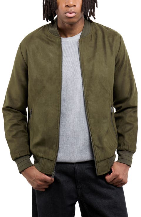 Faux Fur Lined Faux Suede Jacket