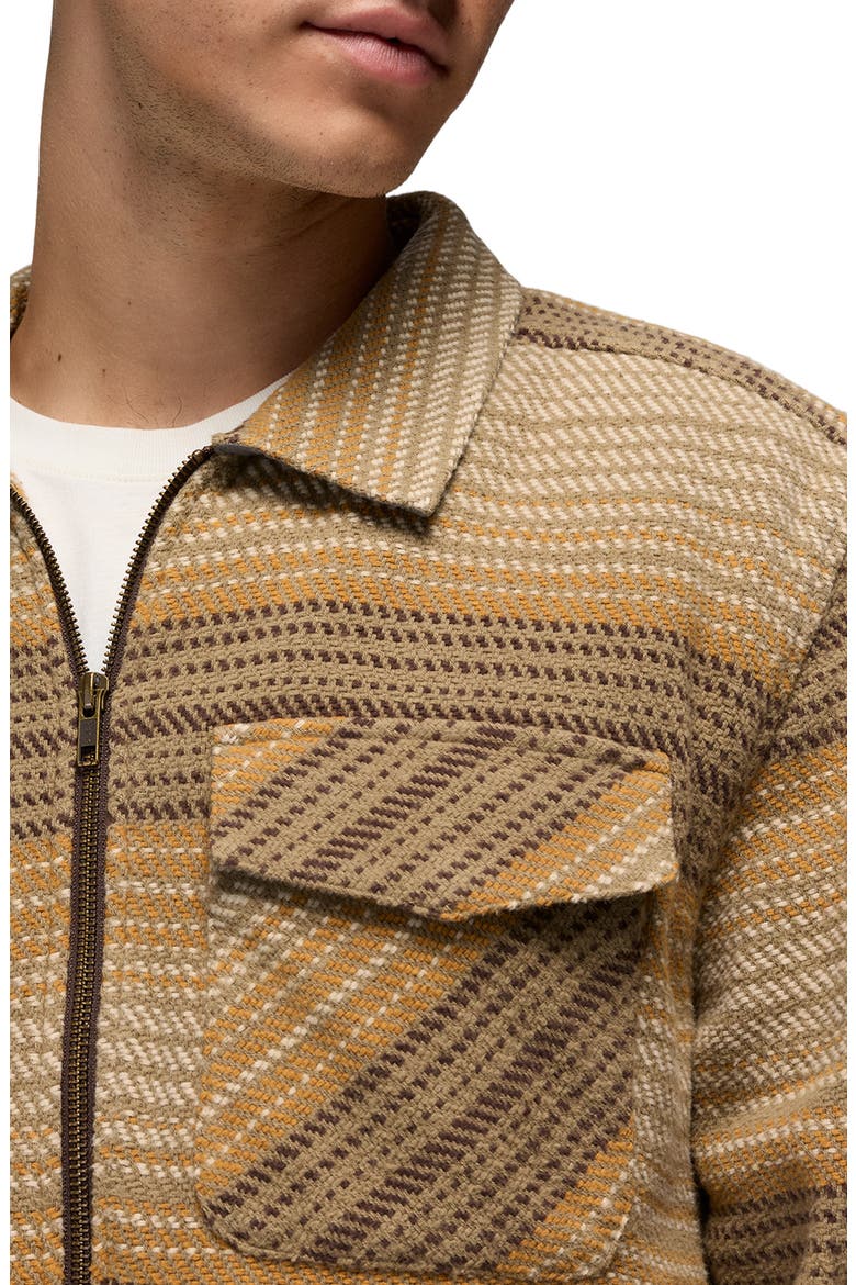 Heritage Flannel Zip-Up Shirt, Alternate, color, DARK ROAST