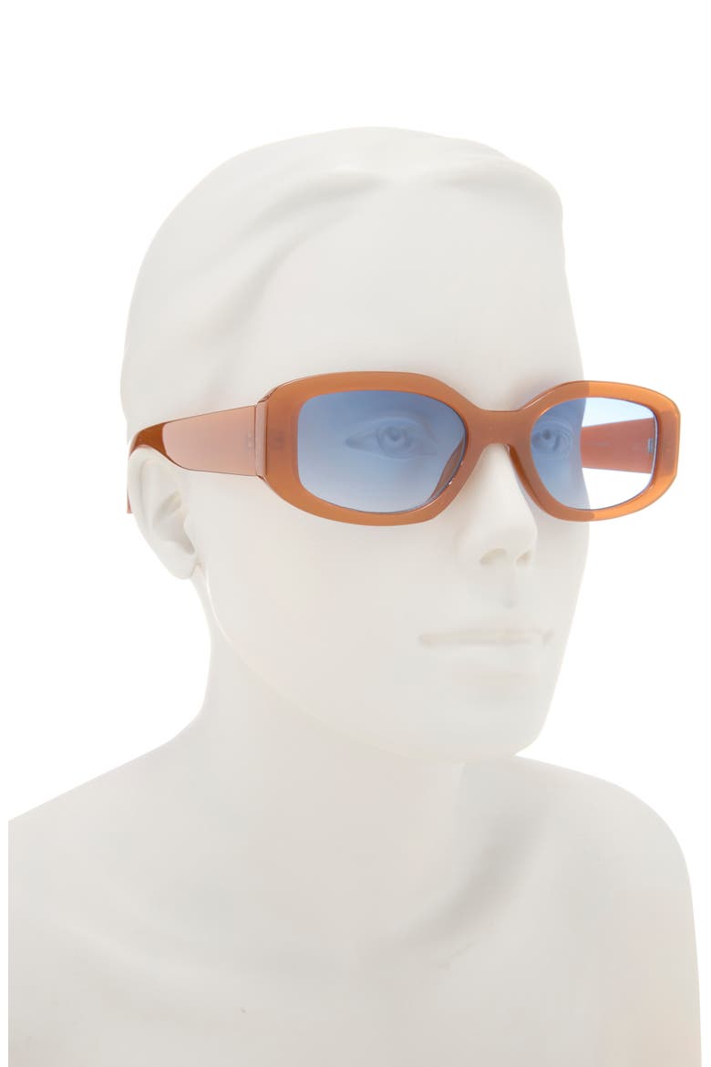 Oval Sunglasses, Alternate, color, BROWN