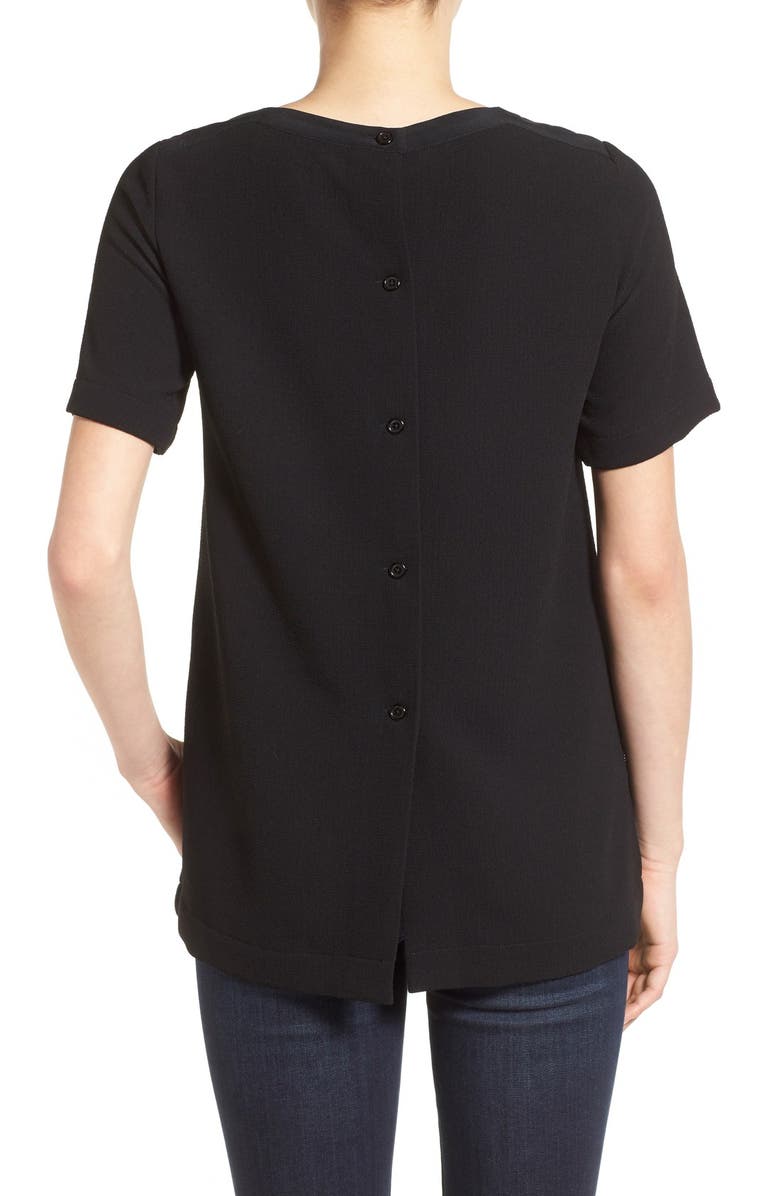 Madewell Short Sleeve Button Back Top, Alternate, color,