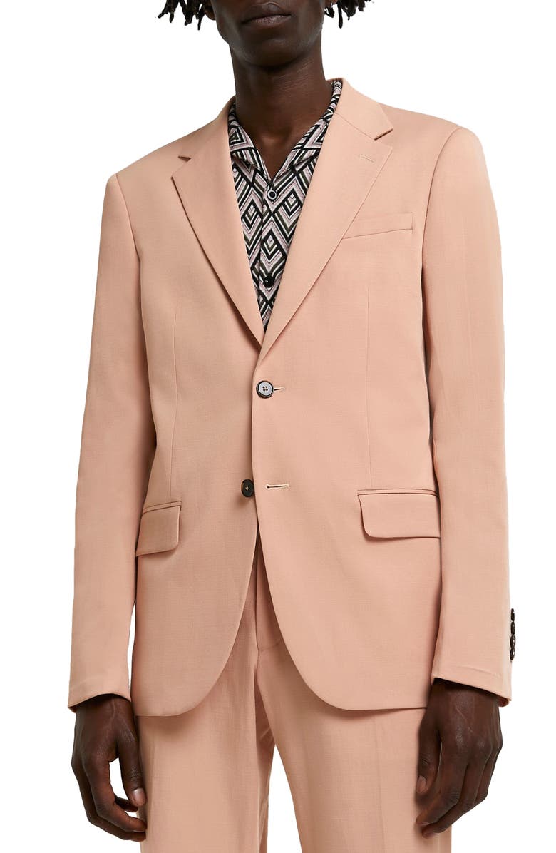 River Island Peach Suit Jacket, Main, color, 