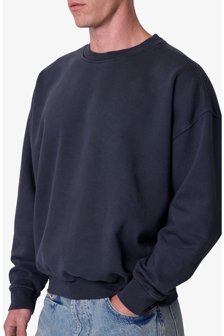 Heavyweight Basic Crewneck Sweatshirt, Alternate, color, WASHED BLACK