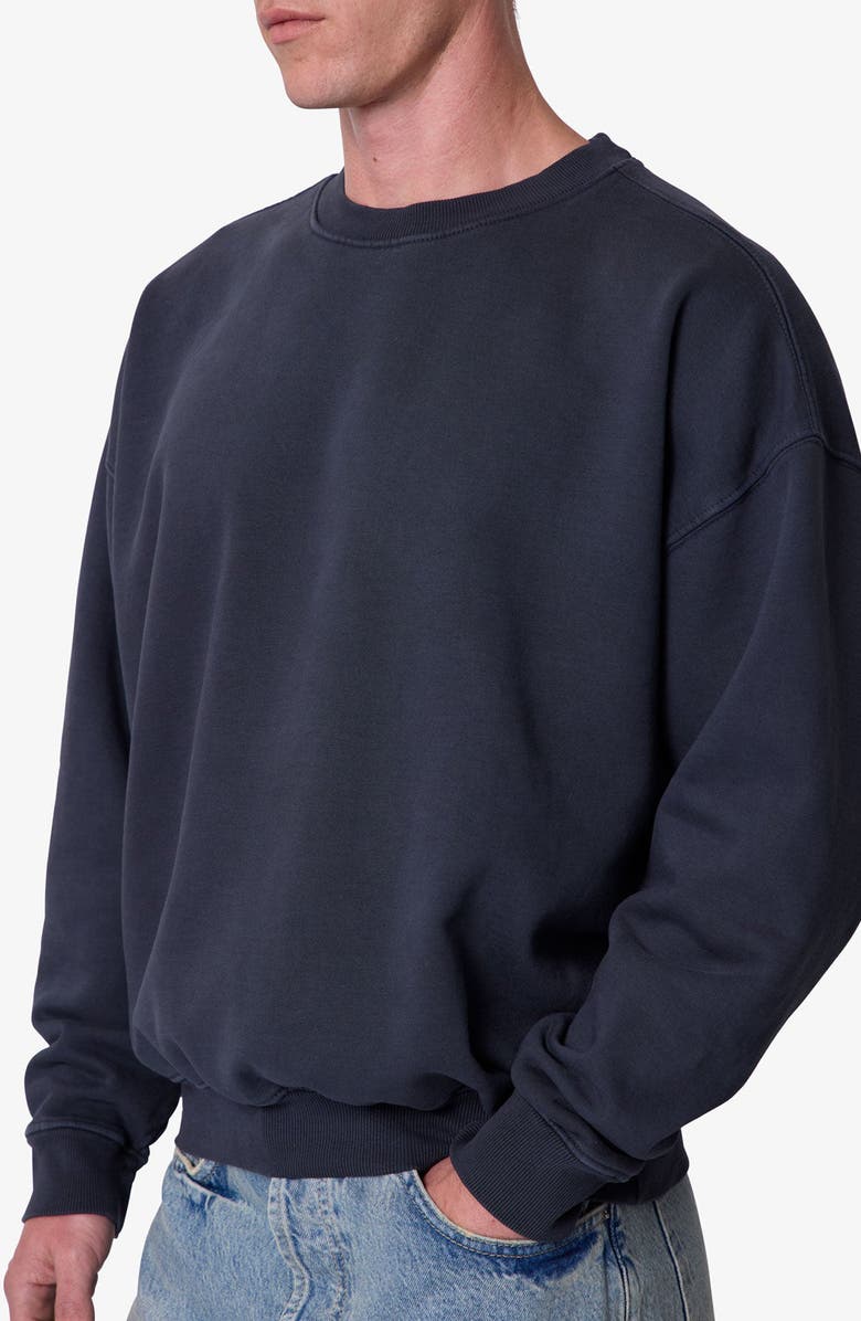 mnml Heavyweight Basic Crewneck Sweatshirt, Alternate, color, Washed Black