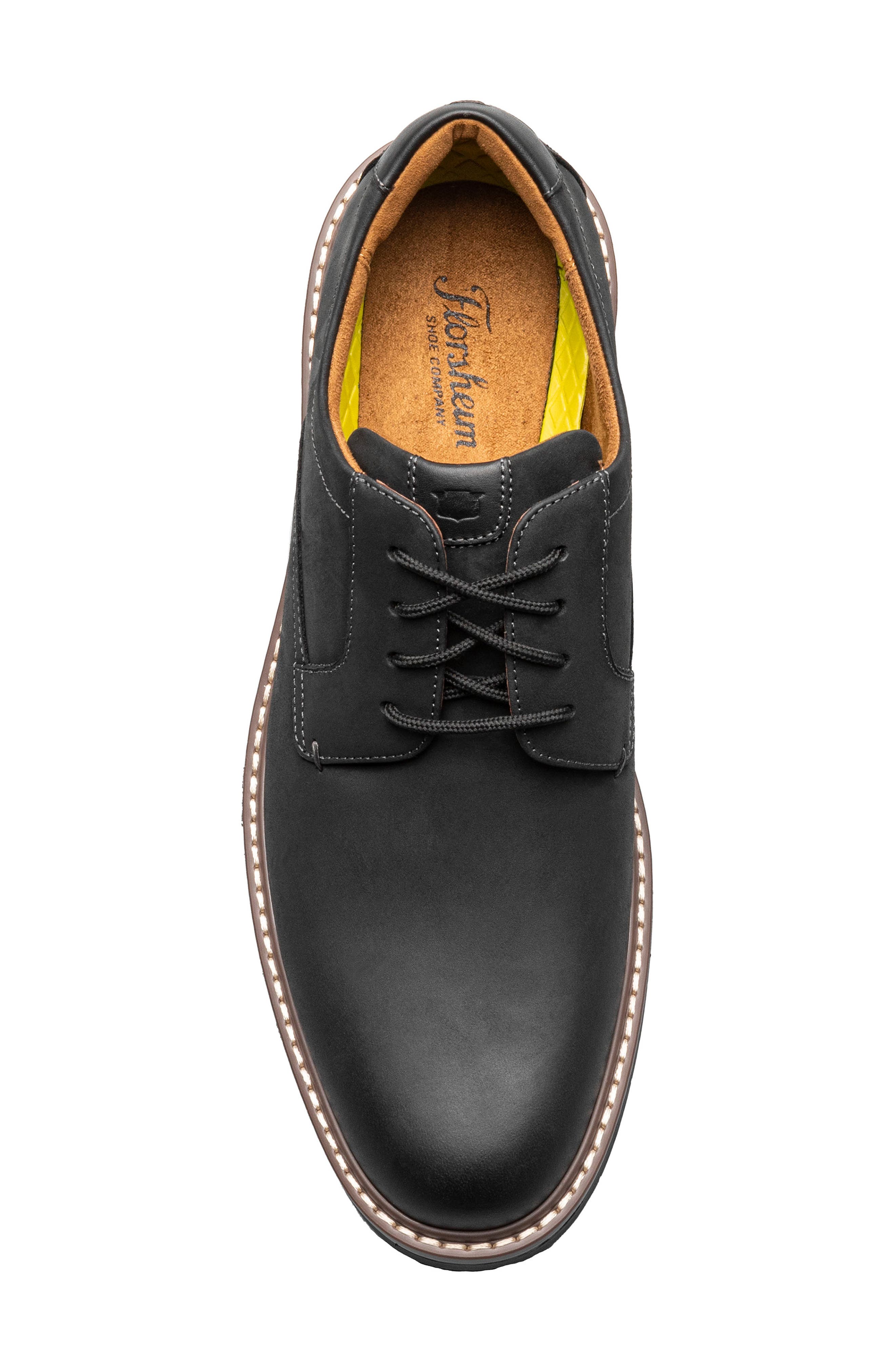 Florsheim Norfolk Plain Toe Derby, Alternate, color, Black Ch