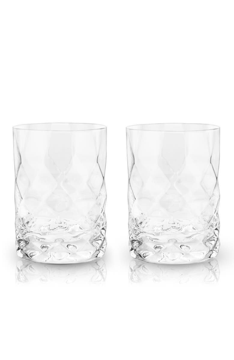 Viski Gem Crystal Tumblers Set of 2, Main, color, Clear