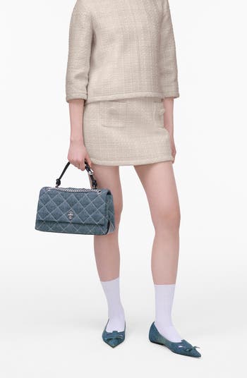 ショルダーバッグ・ポシェット MARC JACOBS THE QUILTED DENIM DUAL CONVERTIBLE SHOULDER BAG The Quilted Denim Snapshot Convertible Shoulder Bag | Marc