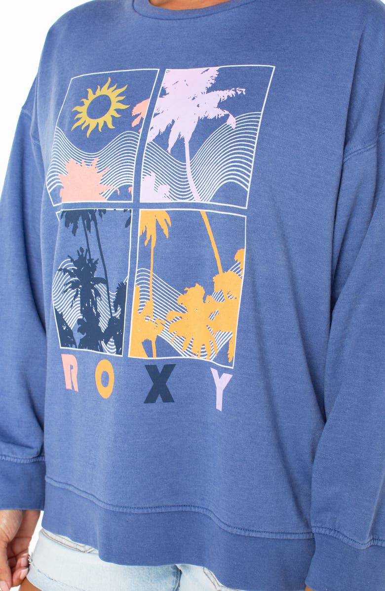 Roxy Coastal Motion Graphic Sweatshirt, Alternate, color, Coastal