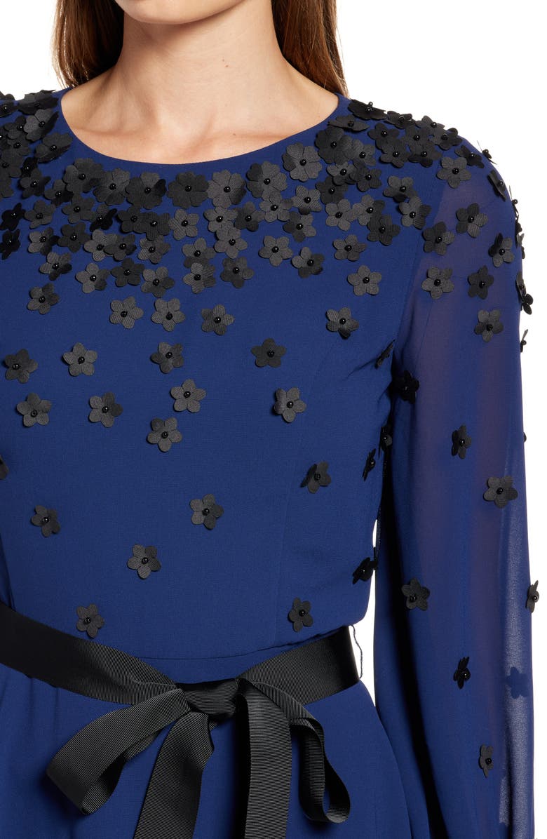 Shani Floral Embellished Long Sleeve Dress, Alternate, color,