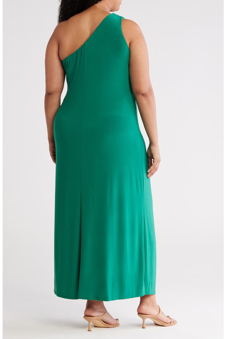 One-Shoulder Jersey Maxi Dress, Alternate, color, KELLY GREEN