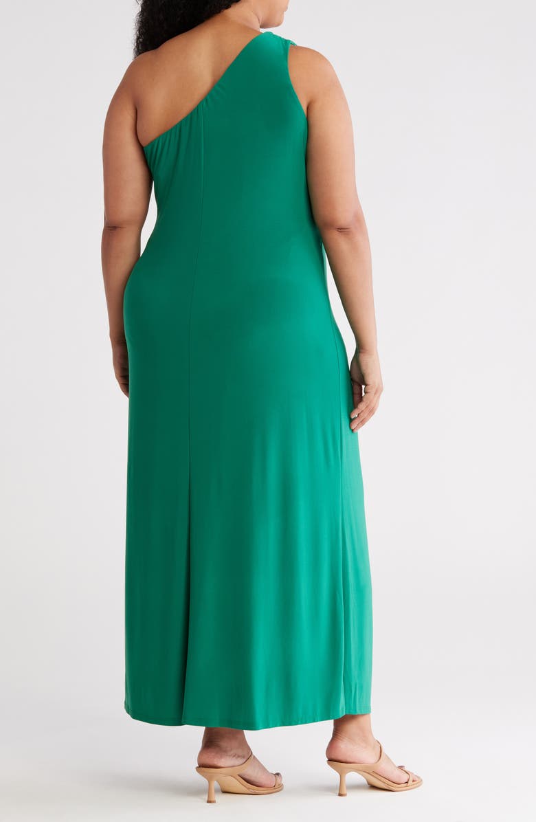 Marina One-Shoulder Jersey Maxi Dress, Alternate, color, Kelly Green