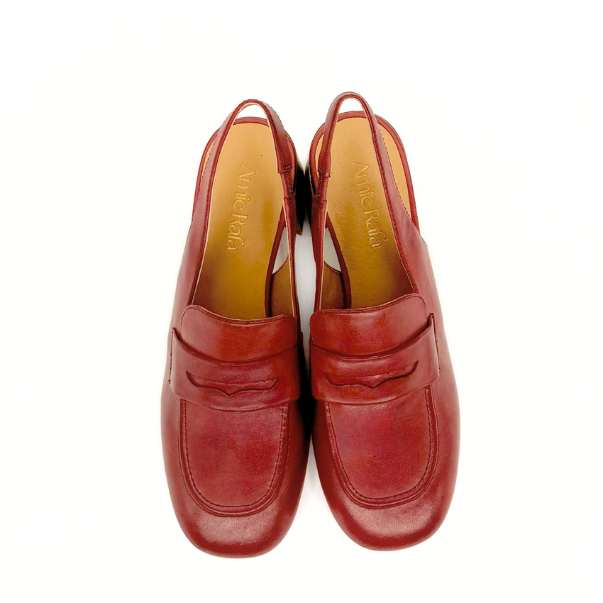 Glasgow Leather Mules, Alternate, color, Red