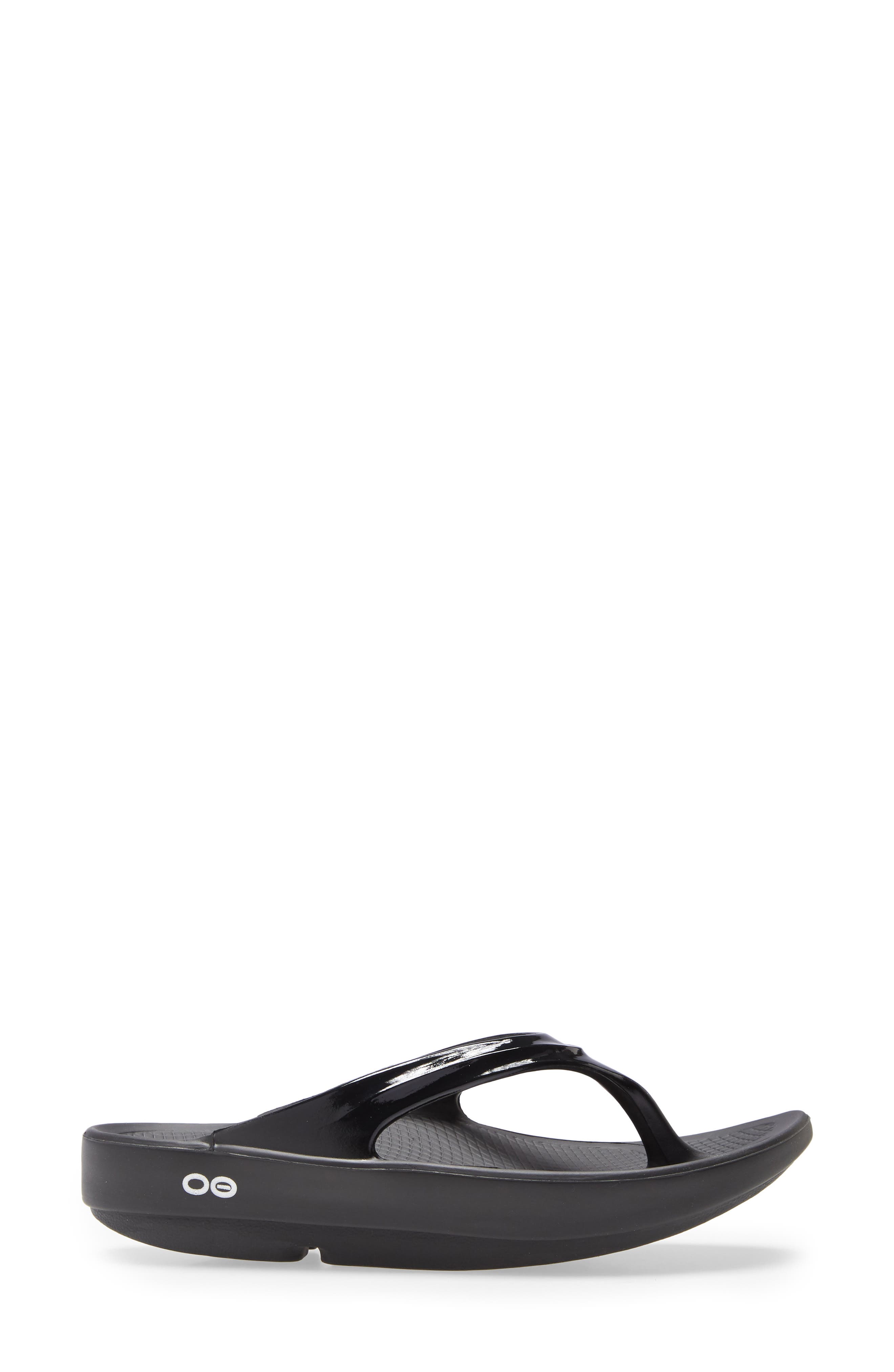 Oofos OOlala Flip Flop, Alternate, color, Black/ Black