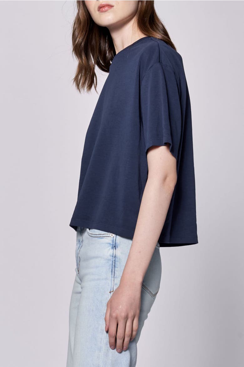 Maddox Boxy Sleeve Crew Neck T-Shirt, Alternate, color, Black Iris