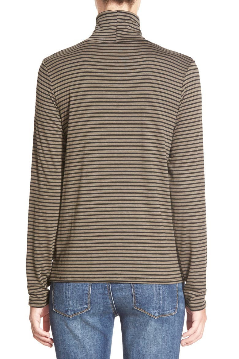 Long Sleeve Stripe Turtleneck, Alternate, color, OLIVE BURNT TAWNY STRIPE