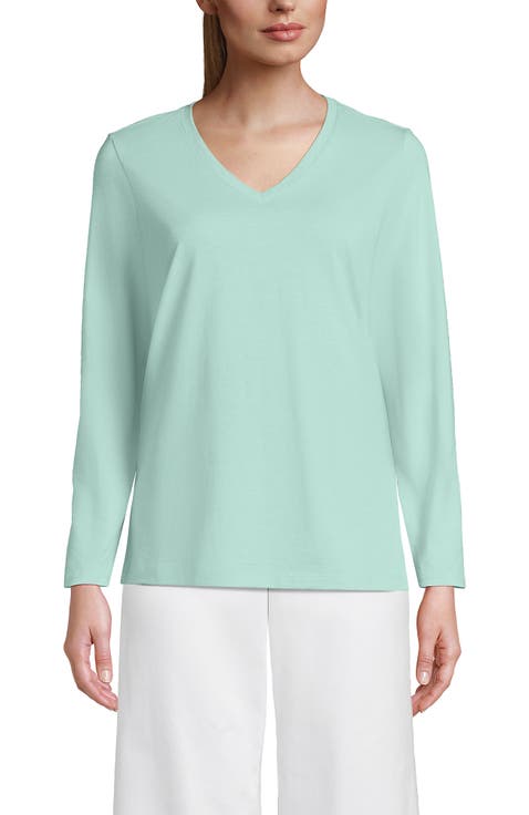 Supima Cotton Long Sleeve V-Neck T-Shirt